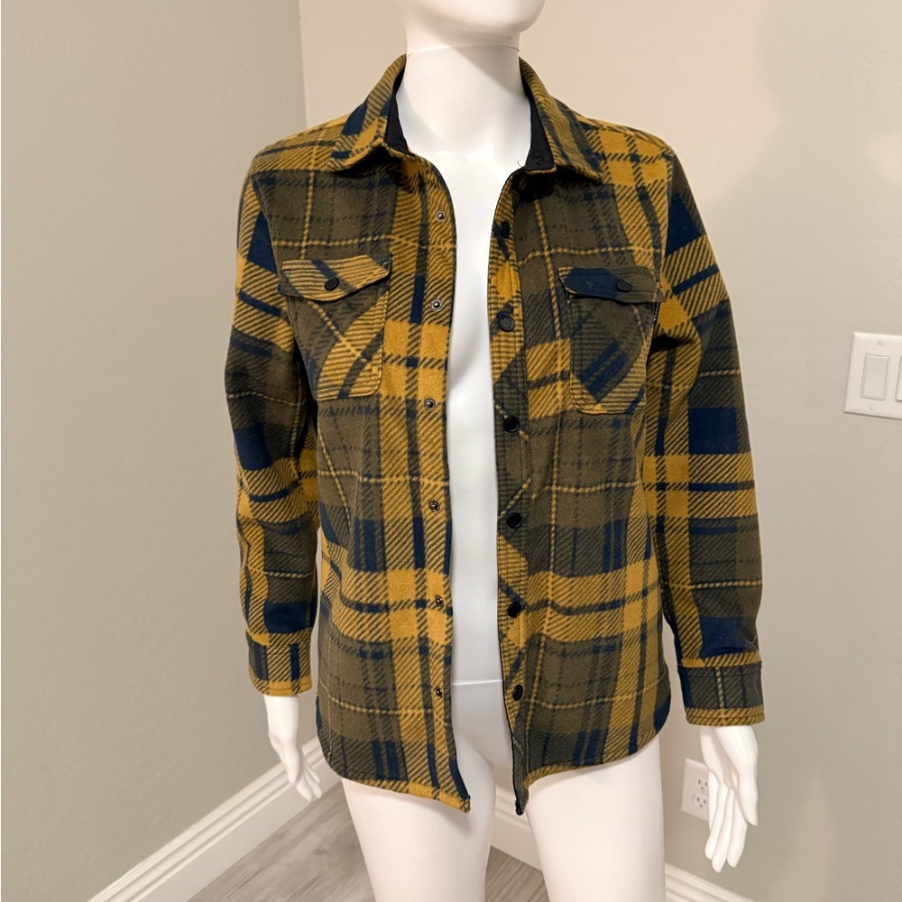 O'Neill Yellow and Blue Plaid Utility Jacket